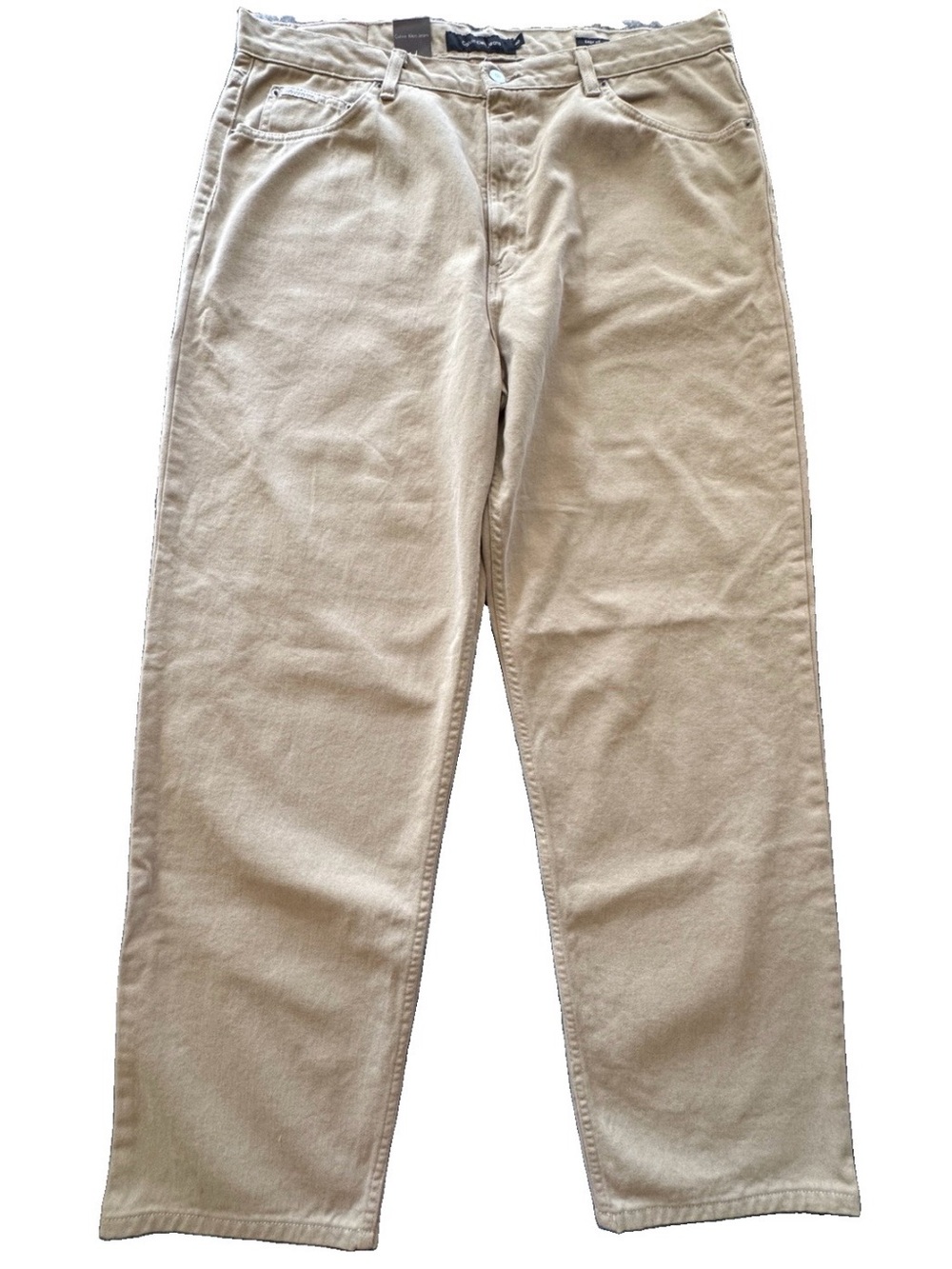 Calvin Klein Easy Fit Straight Leg Jeans 40x32 NWT Vintage 90s Khaki Deadstock